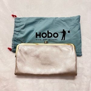 Hobo Shimmery Wallet Clutch Gold Hardware